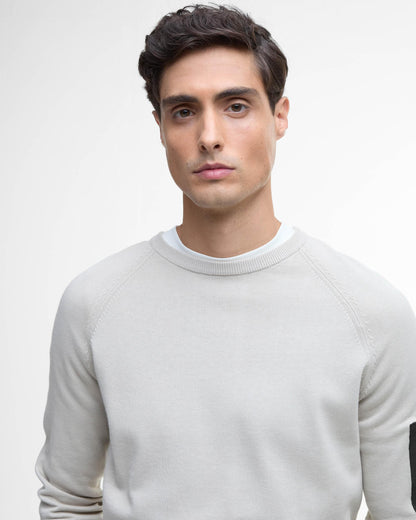 Barbour International Blades Mens Cotton Crew Neck Jumper - Mist