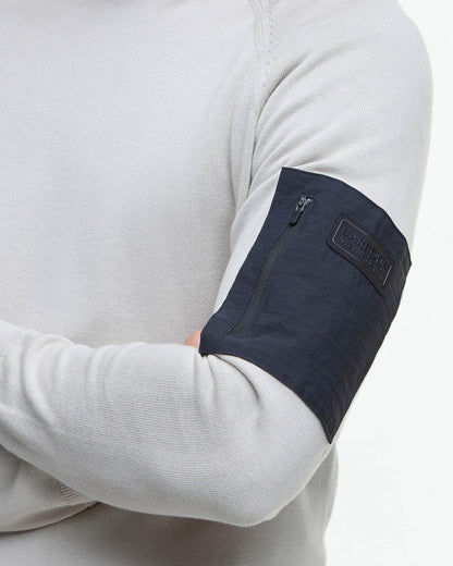 Barbour International Blades Mens Cotton Crew Neck Jumper - Mist