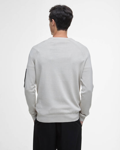 Barbour International Blades Mens Cotton Crew Neck Jumper - Mist