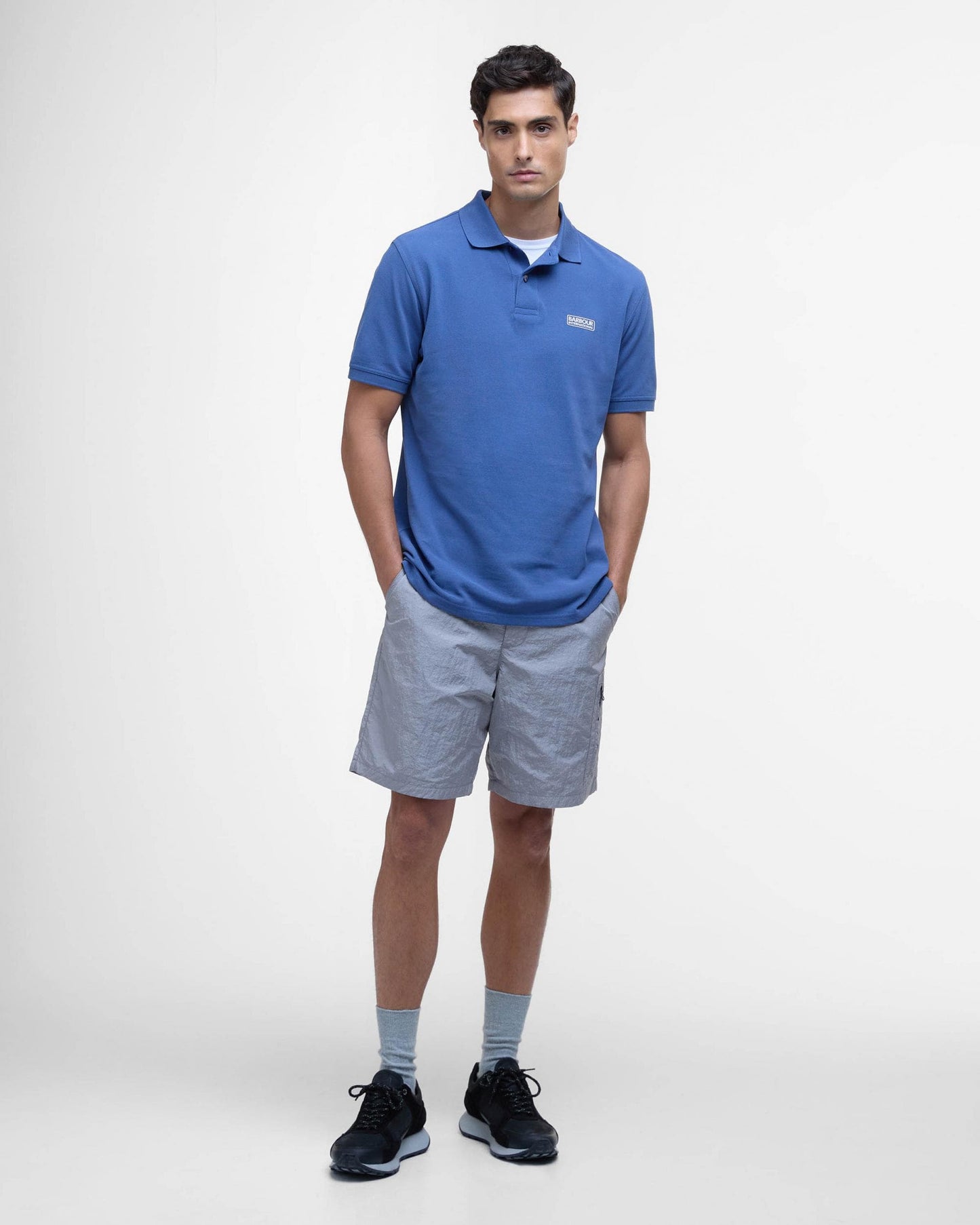 Barbour International Essential Short Sleeve Mens Polo - North Sea Blue