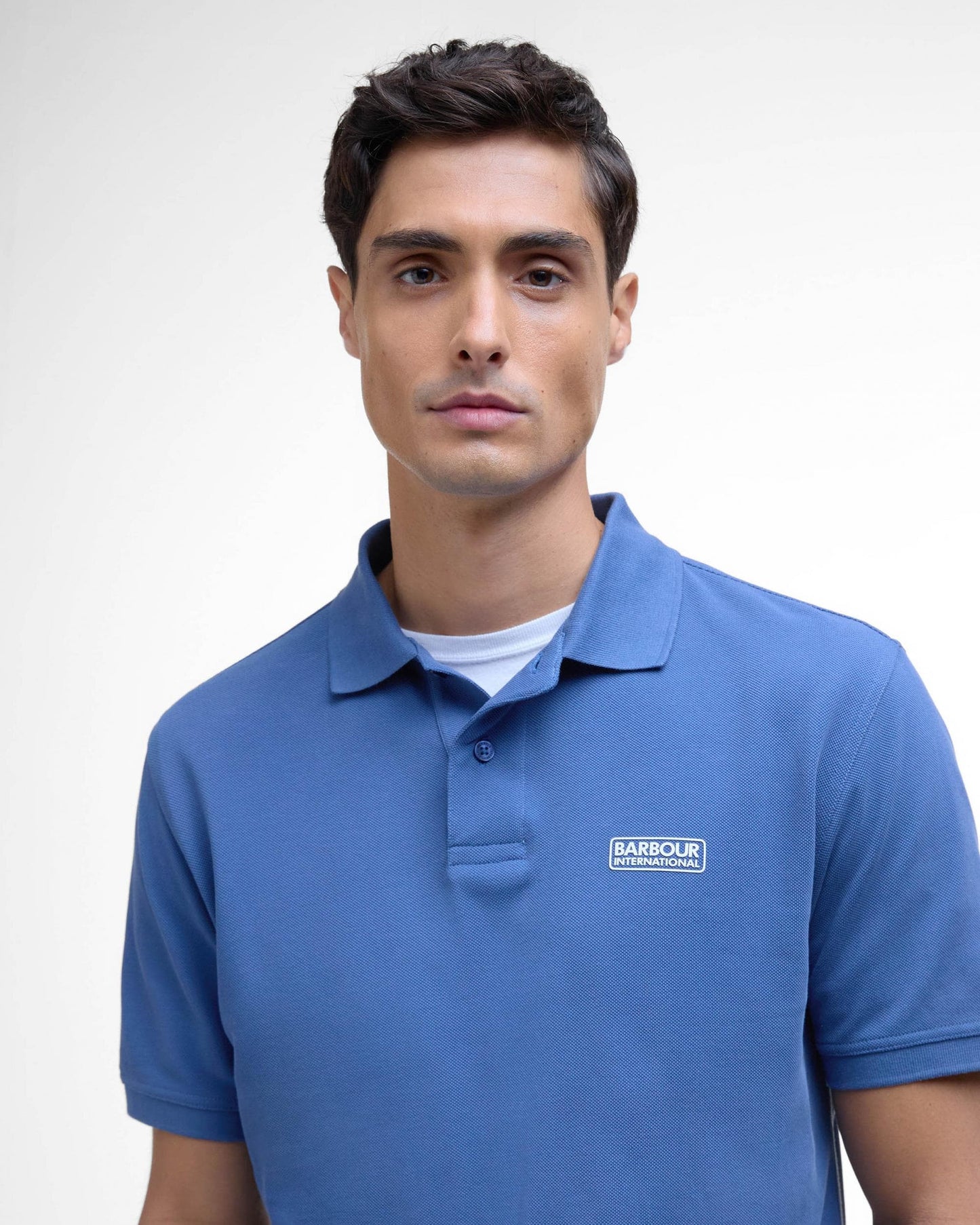 Barbour International Essential Short Sleeve Mens Polo - North Sea Blue