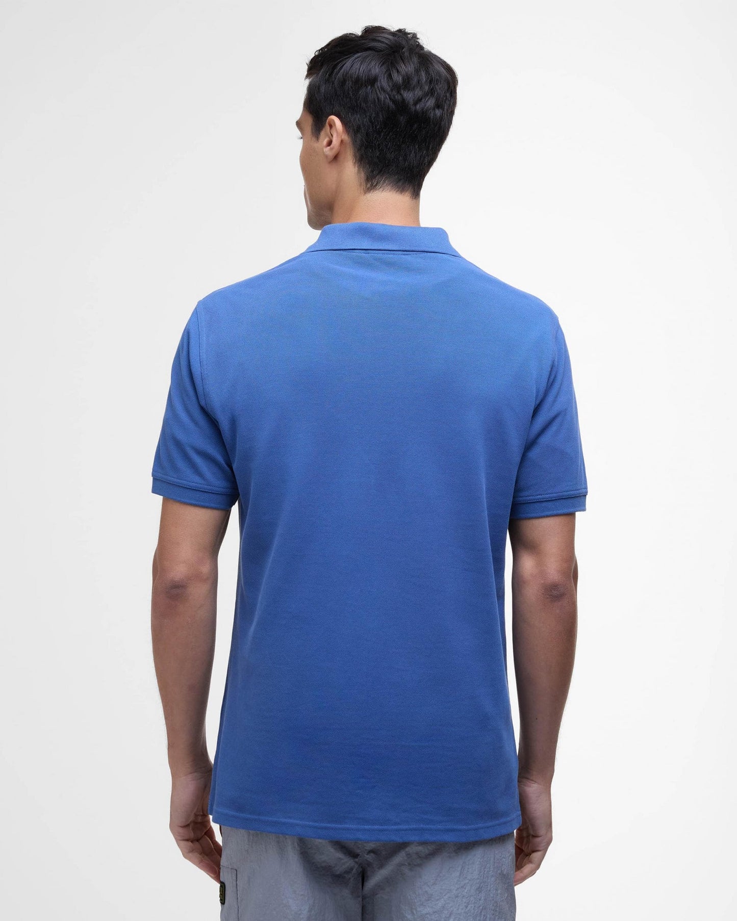 Barbour International Essential Short Sleeve Mens Polo - North Sea Blue