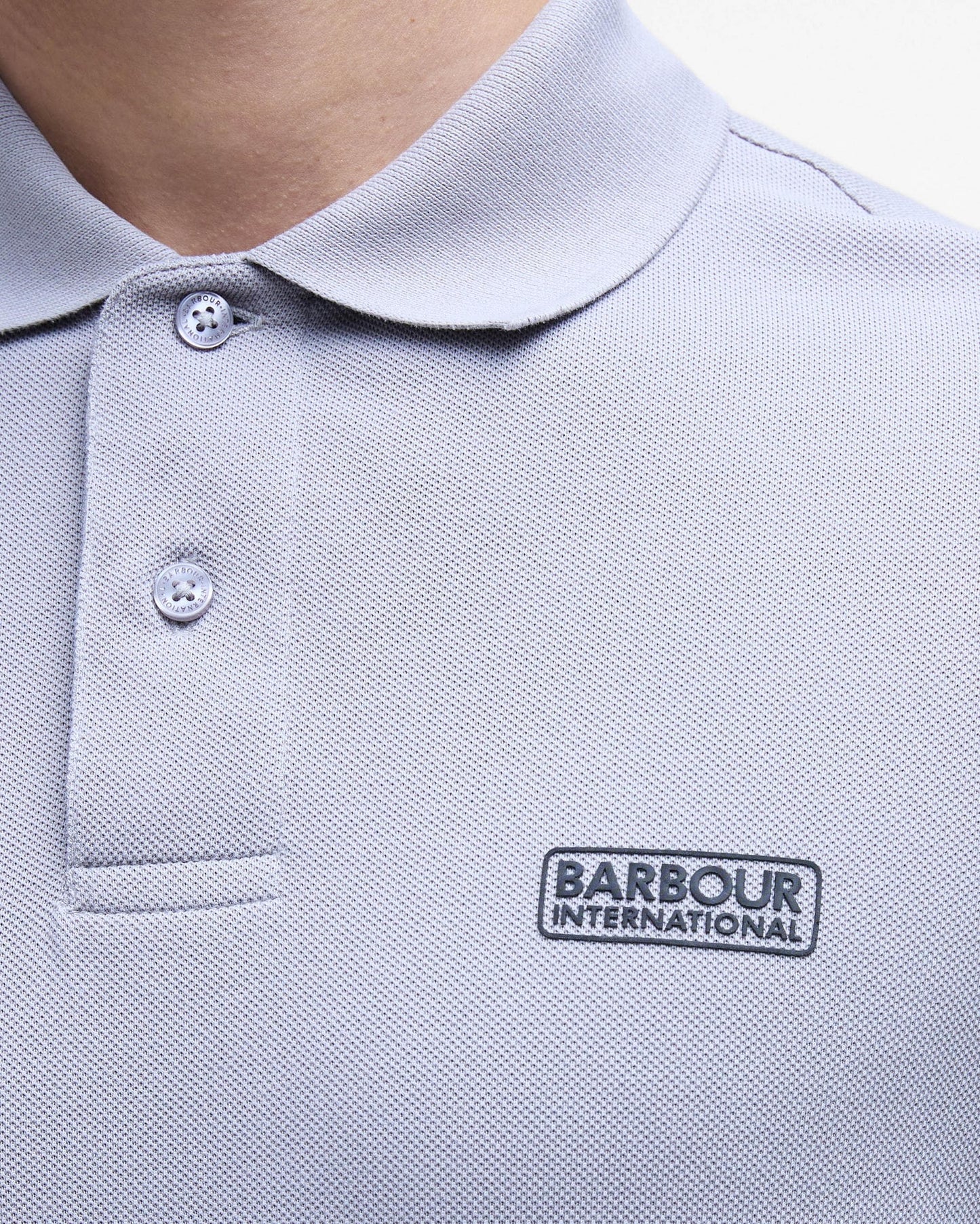 Barbour International Essential Short Sleeve Mens Polo - Pale Slate