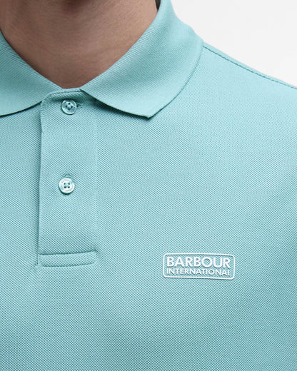 Barbour International Essential Short Sleeve Mens Polo - Granite Green