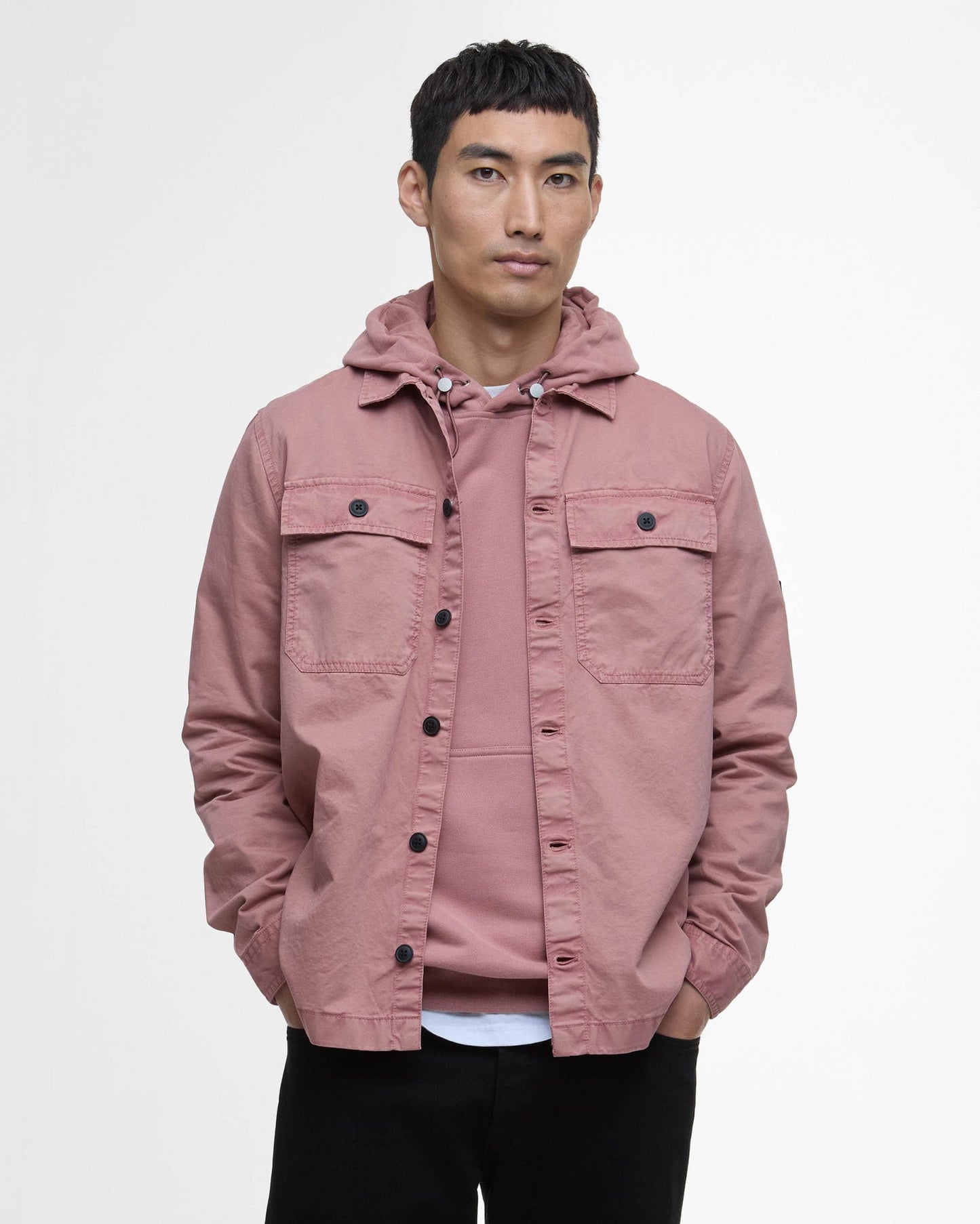 Barbour International Arlo Mens Overshirt - Vintage Pink