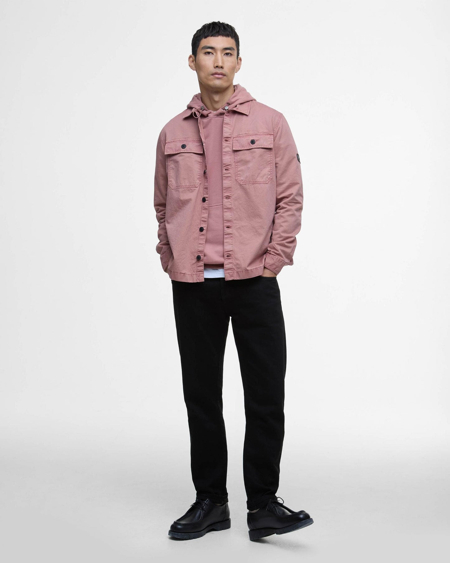Barbour International Arlo Mens Overshirt - Vintage Pink