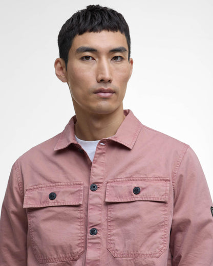 Barbour International Arlo Mens Overshirt - Vintage Pink