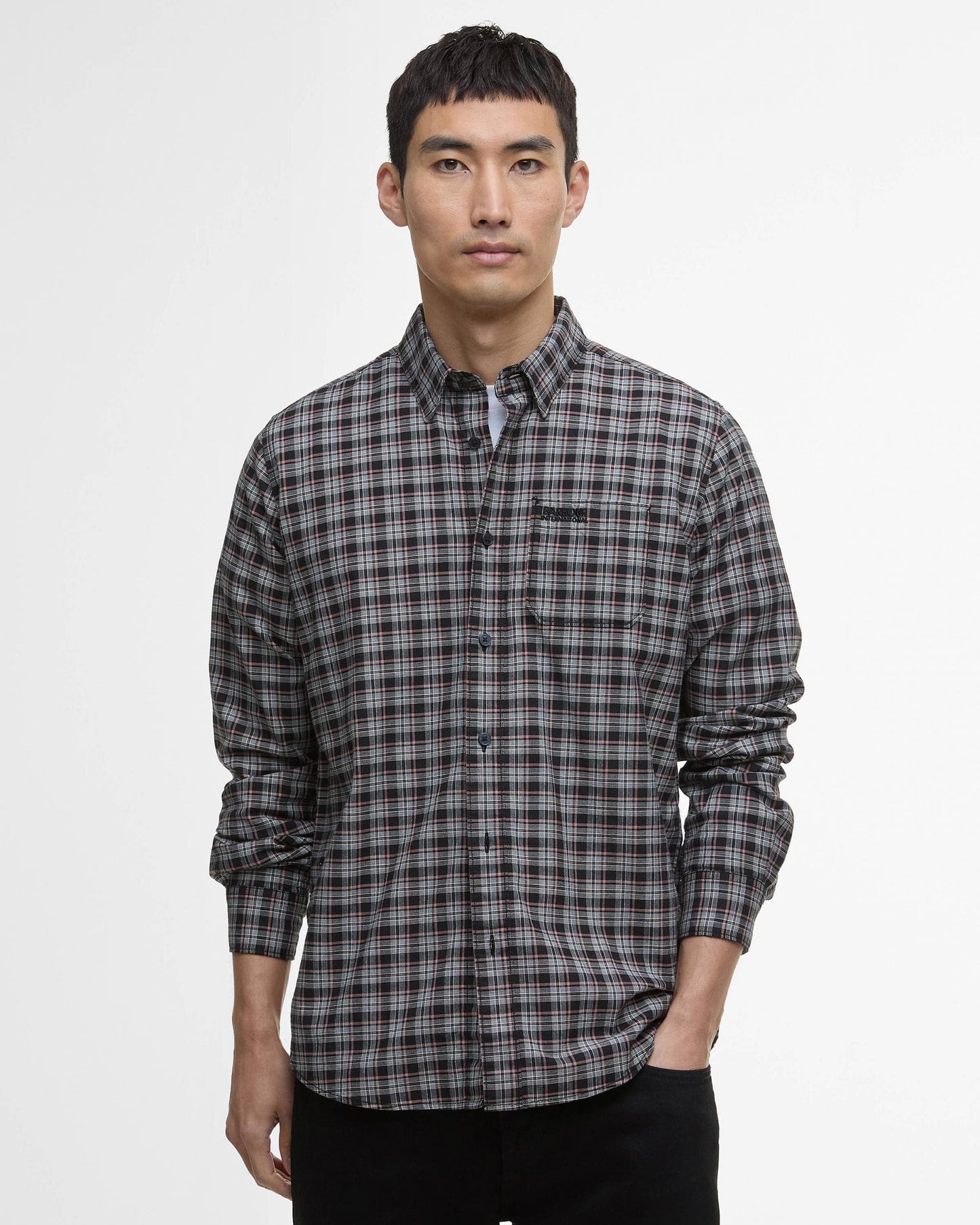 Barbour International Hawks Mens Check Long Sleeve Oxford Shirt
