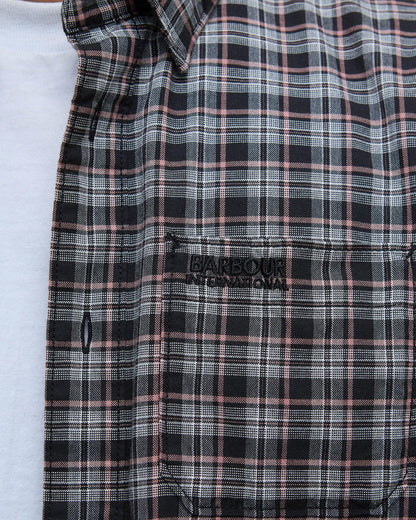 Barbour International Hawks Mens Check Long Sleeve Oxford Shirt - Black