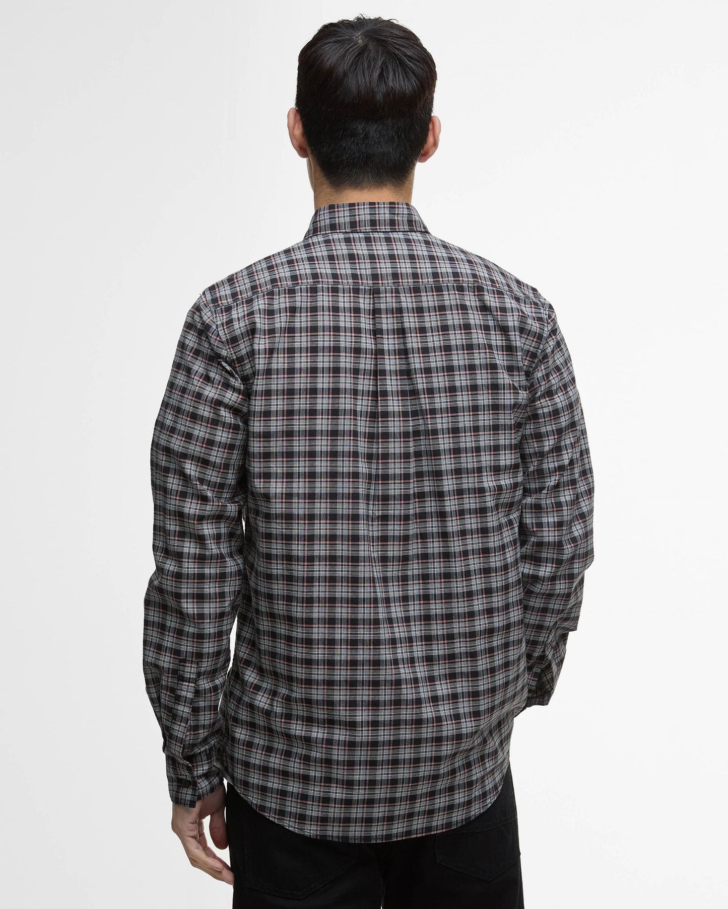 Barbour International Hawks Mens Check Long Sleeve Oxford Shirt - Black