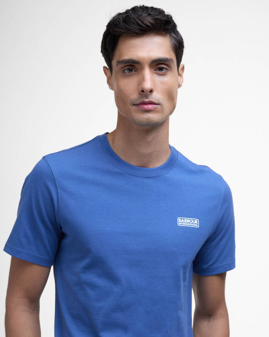 Barbour International Small Logo Mens T-Shirt - North Sea Blue