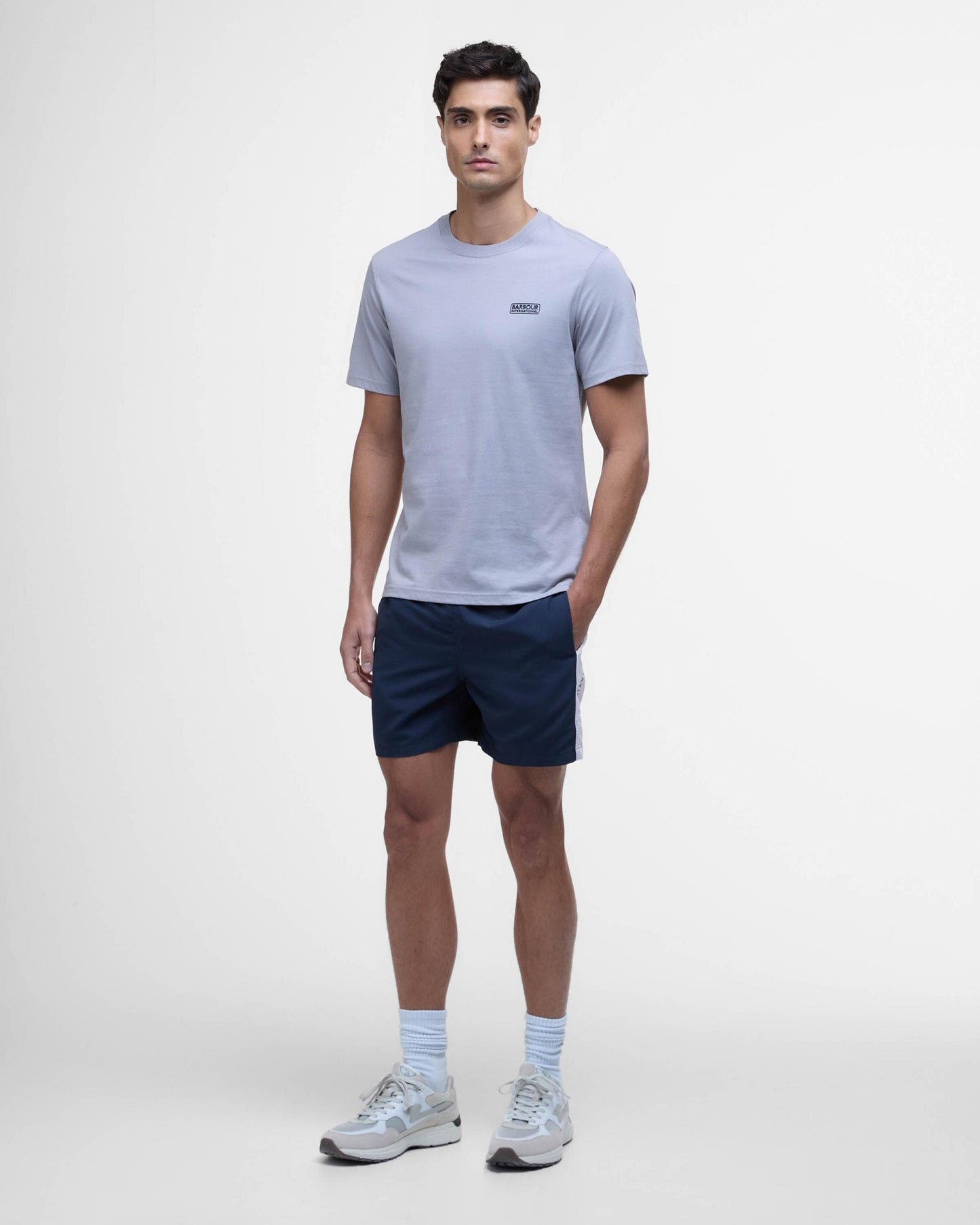 Barbour International Small Logo Mens T-Shirt - Pale Slate