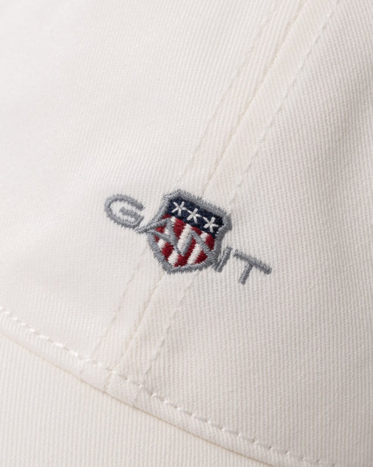 GANT Mens Shield Cotton Twill Cap - 113 Eggshell