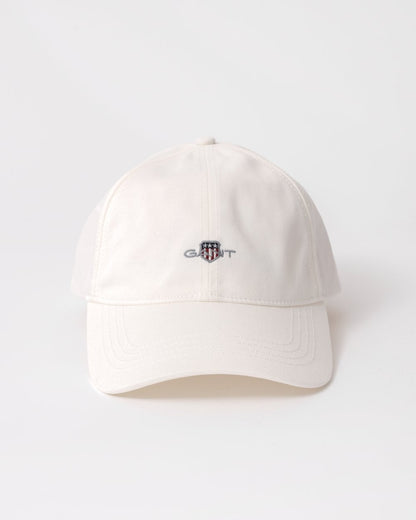 GANT Mens Shield Cotton Twill Cap - 113 Eggshell