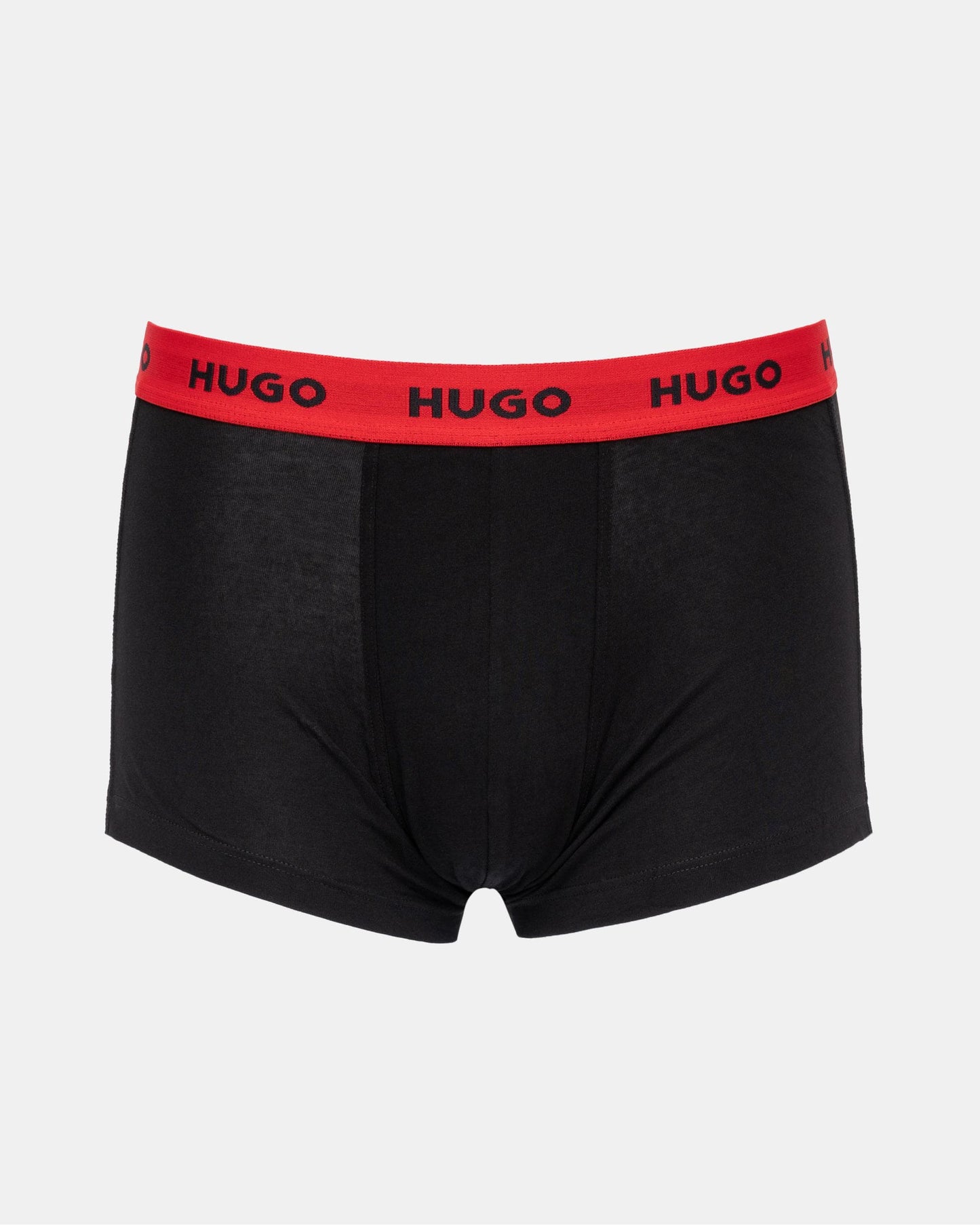 HUGO 3-Pack Mens Trunks with Coloured Waistbands - Black 010