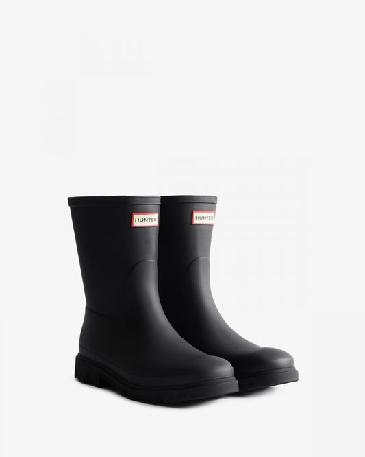 Hunter Downpour Mens Short Boot - Black