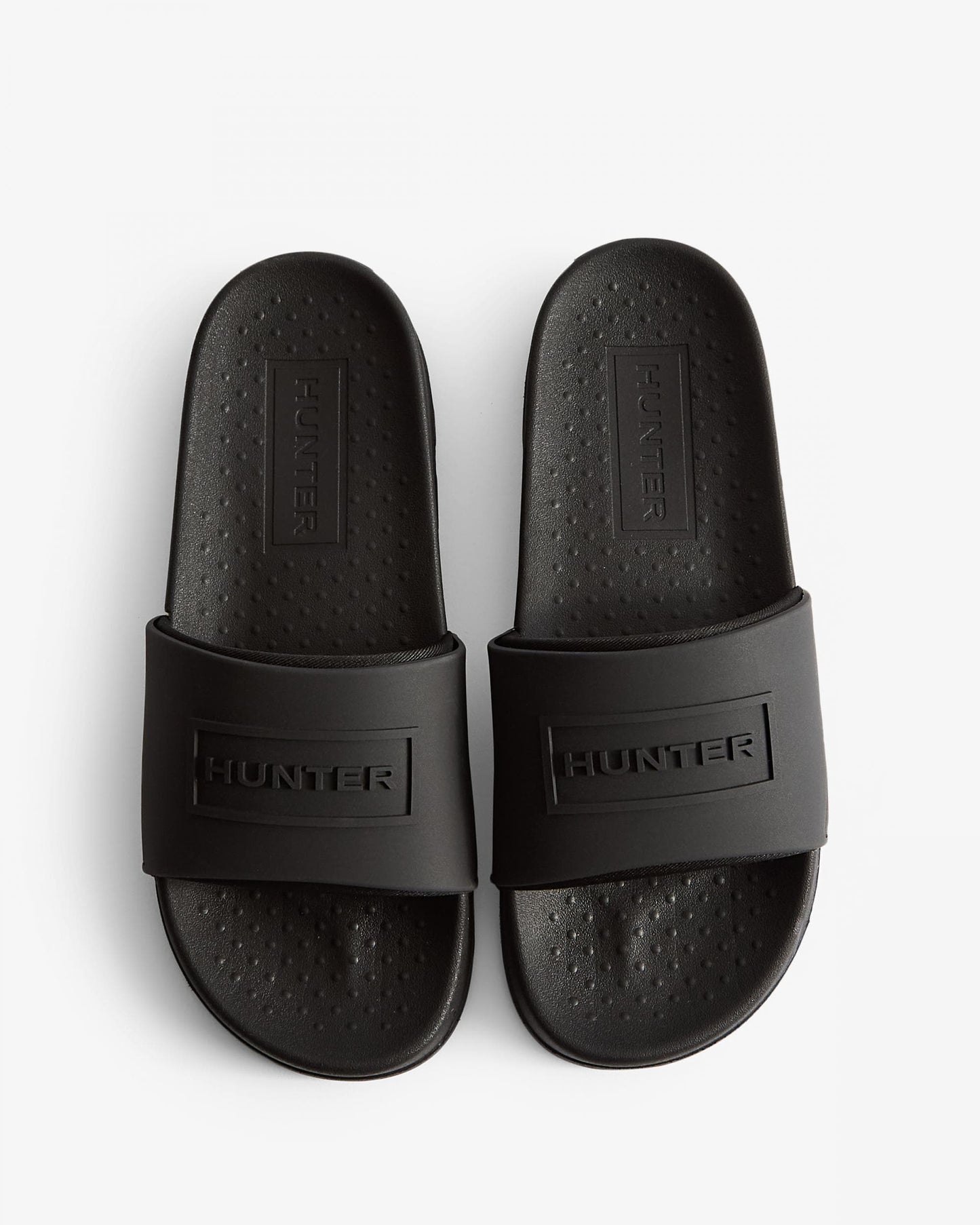 Hunter Unisex Core Embossed Silicone Slider - Black