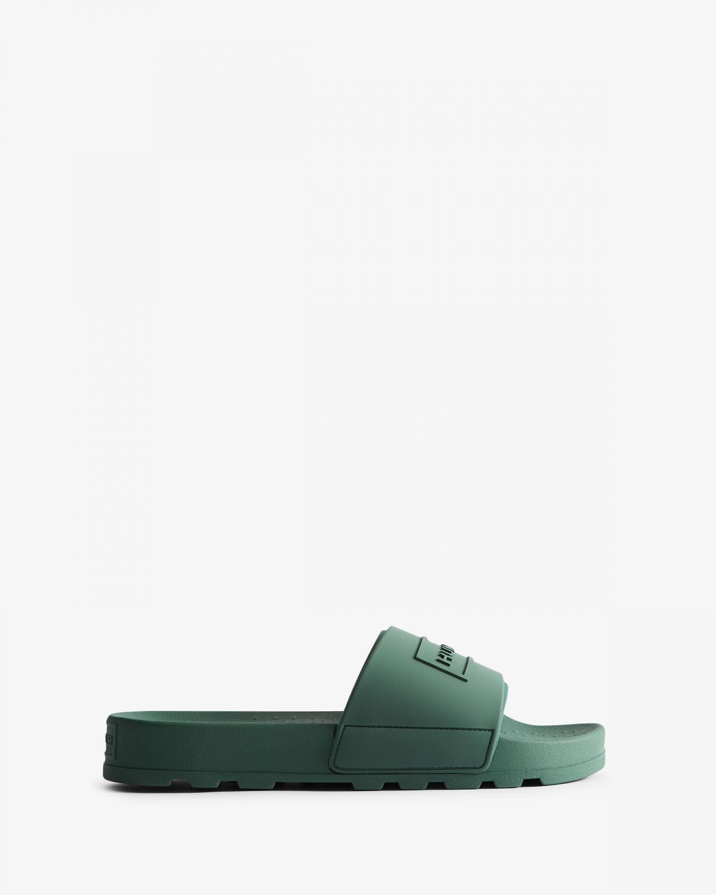 Hunter Unisex Core Embossed Silicone Slider - Hunter Green