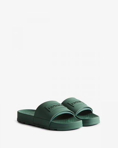 Hunter Unisex Core Embossed Silicone Slider - Hunter Green