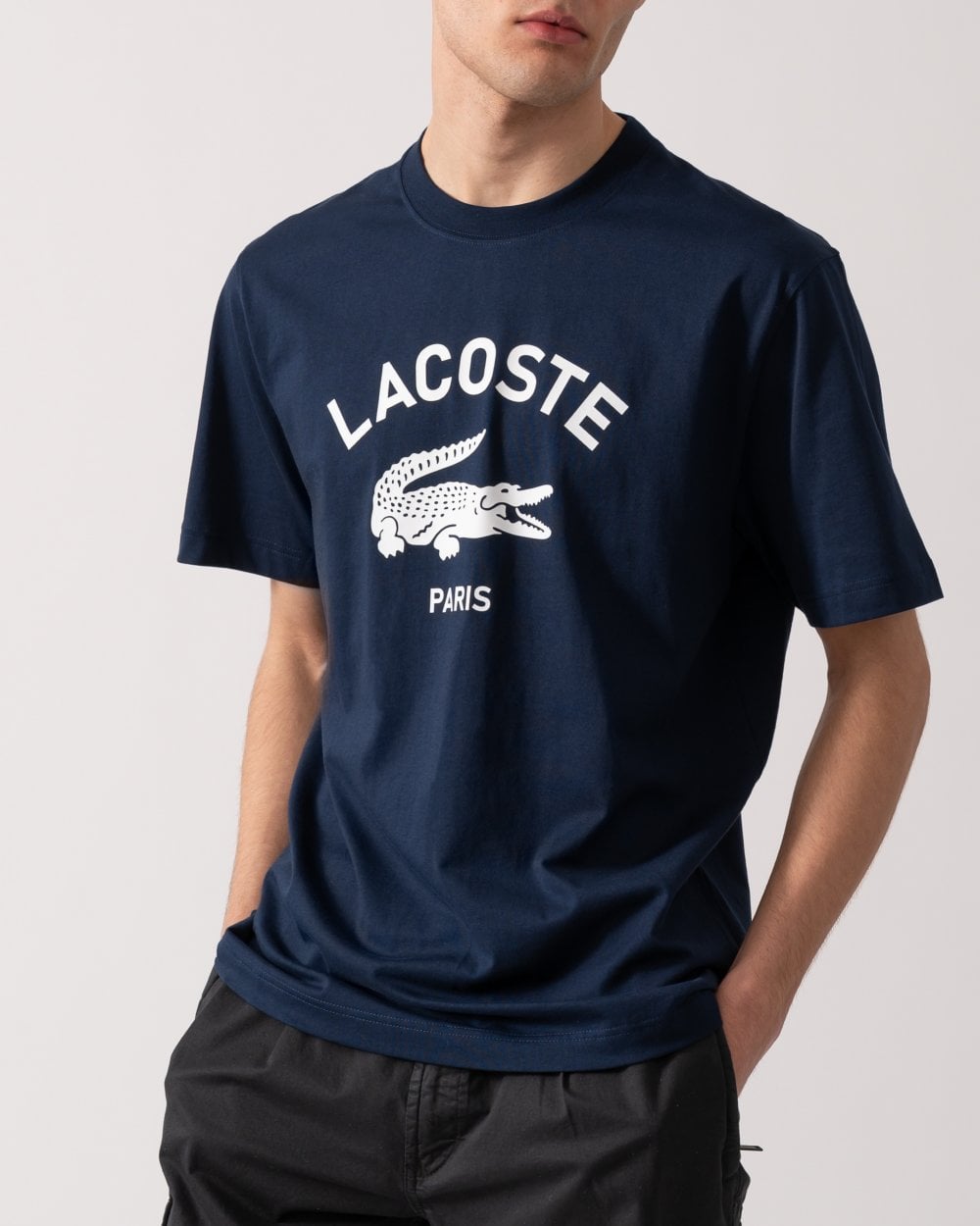 Lacoste Lacoste Signature Croc Print Cotton T-shirt