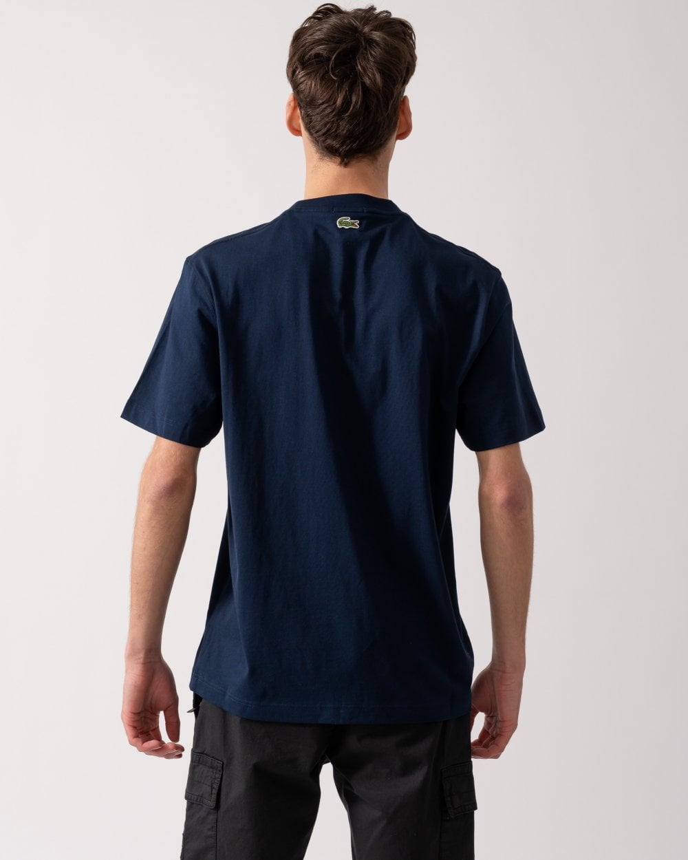 Lacoste Lacoste Signature Croc Print Cotton T-shirt