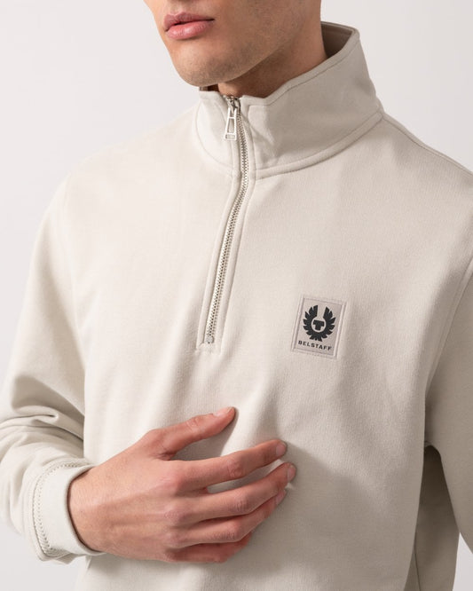 Belstaff Quarter Zip Sweatshirt - Stone Beige