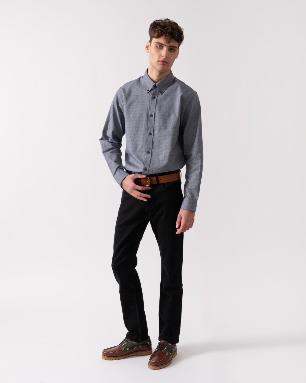Armani Exchange Armani Exchange Mens Long Sleeve Button-Down Shirt