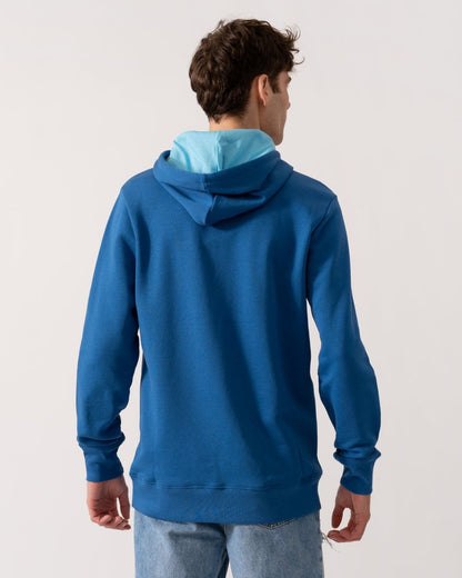 PS Paul Smith Mens Regular Fit Pullover Zebra Hoodie - 44F Petrol Blue