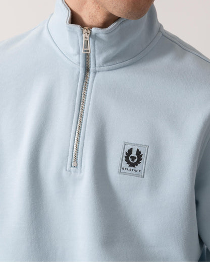 Belstaff Quarter Zip Sweatshirt - Sky Blue