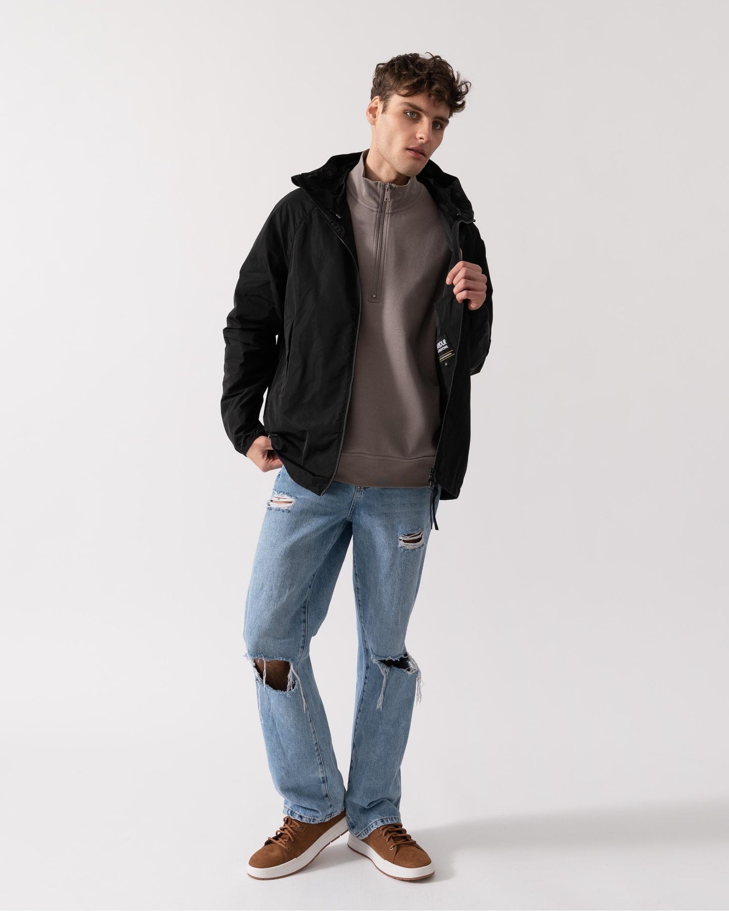Barbour International Porter Mens Showerproof Jacket - Black