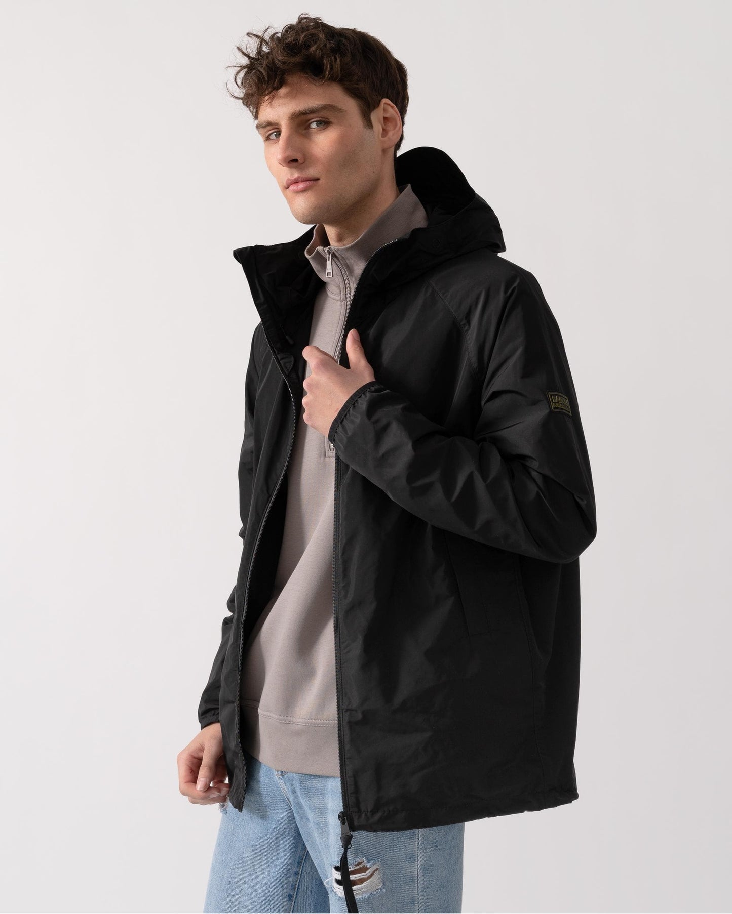 Barbour International Porter Mens Showerproof Jacket - Black