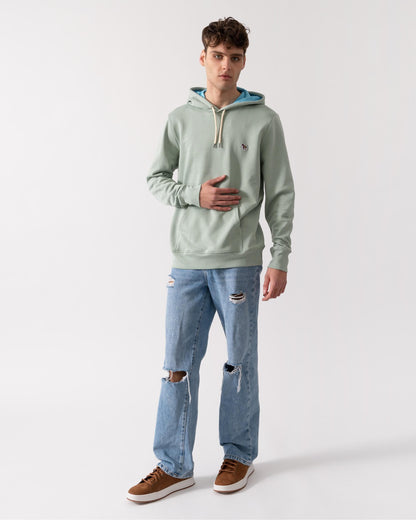 PS Paul Smith Mens Regular Fit Pullover Zebra Hoodie - 30B Pastel Green