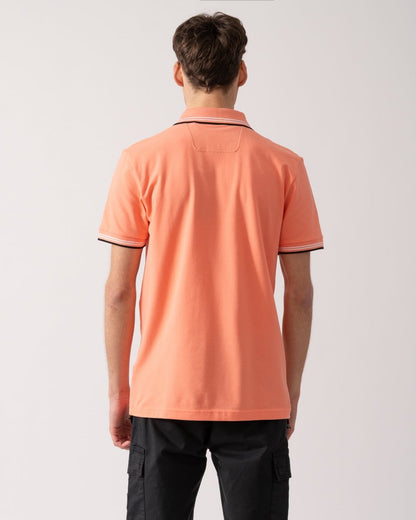 BOSS Green Paul Mens Short Sleeve Polo Shirt With Contrast Tipping - Pink 650