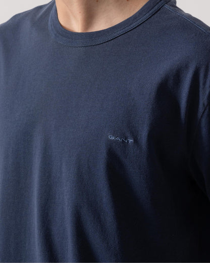 Gant Mens Short Sleeve Sunfaded T-Shirt - 423 Persian Blue