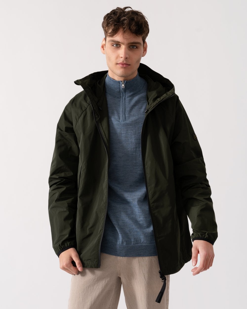 Barbour International Porter Mens Showerproof Jacket - Sage