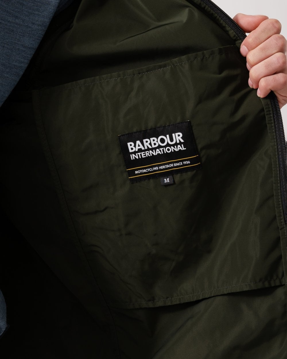 Barbour International Porter Mens Showerproof Jacket - Sage