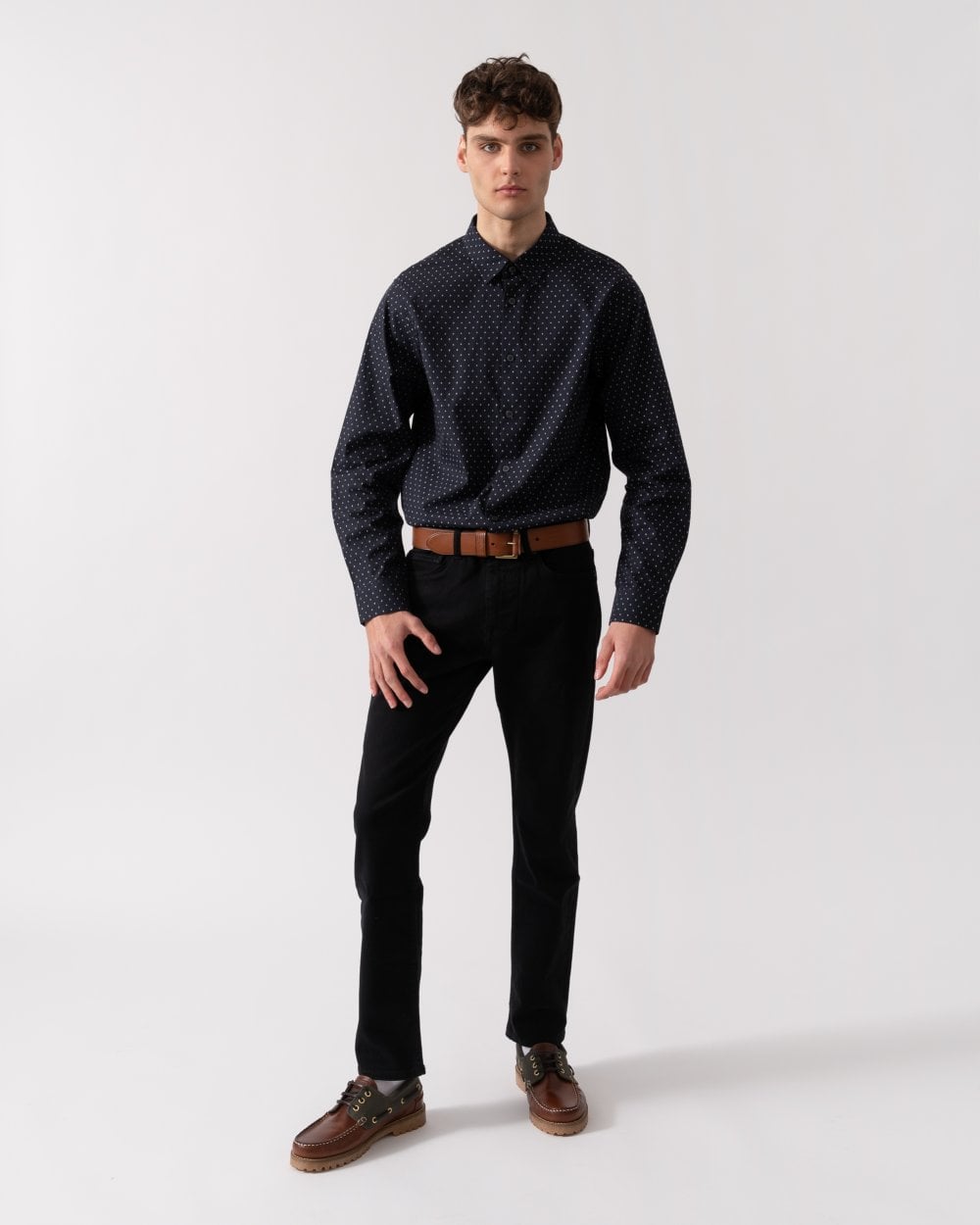 Armani Exchange Armani Exchange Mens AX Print Long Sleeve Shirt