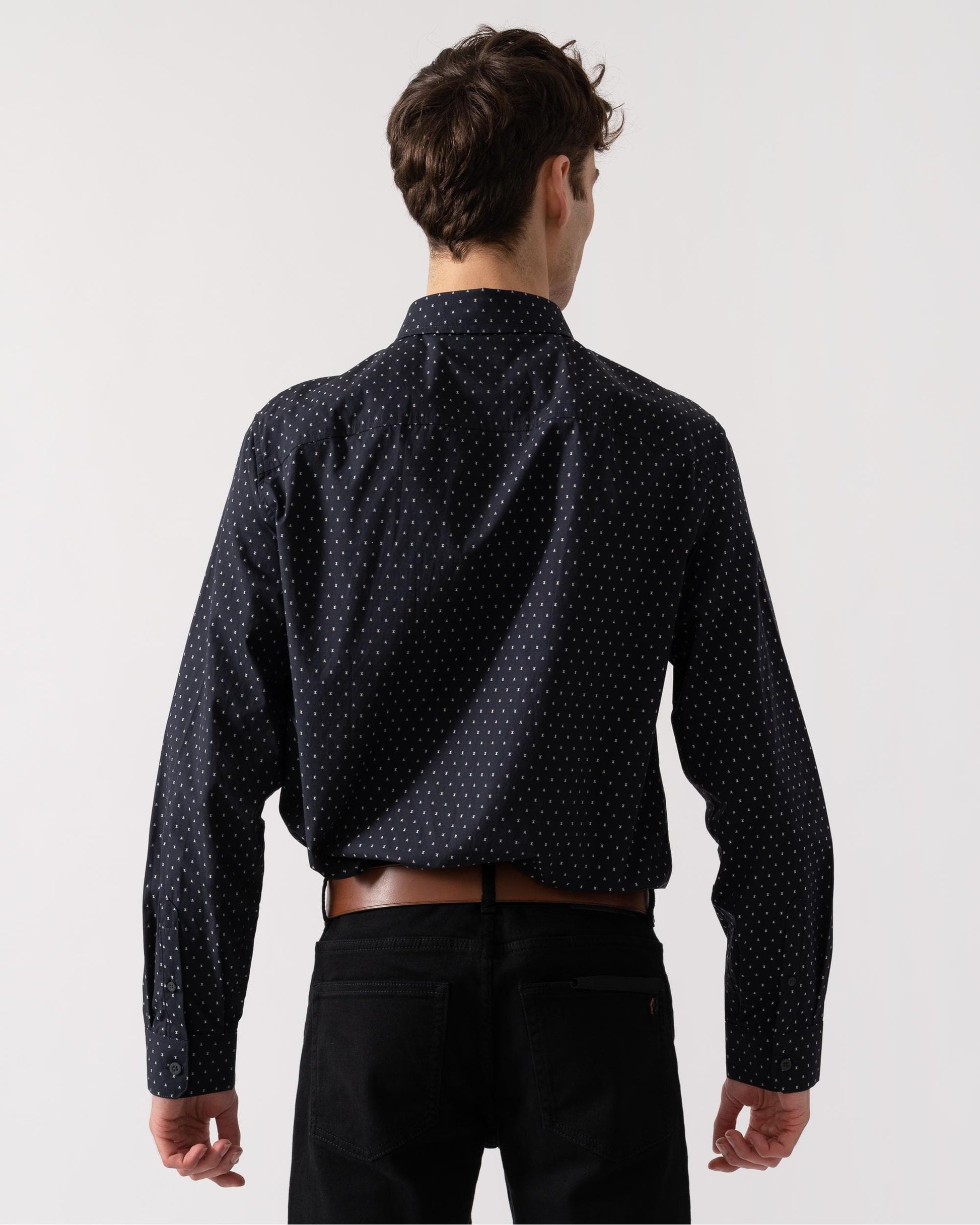 Armani Exchange Armani Exchange Mens AX Print Long Sleeve Shirt