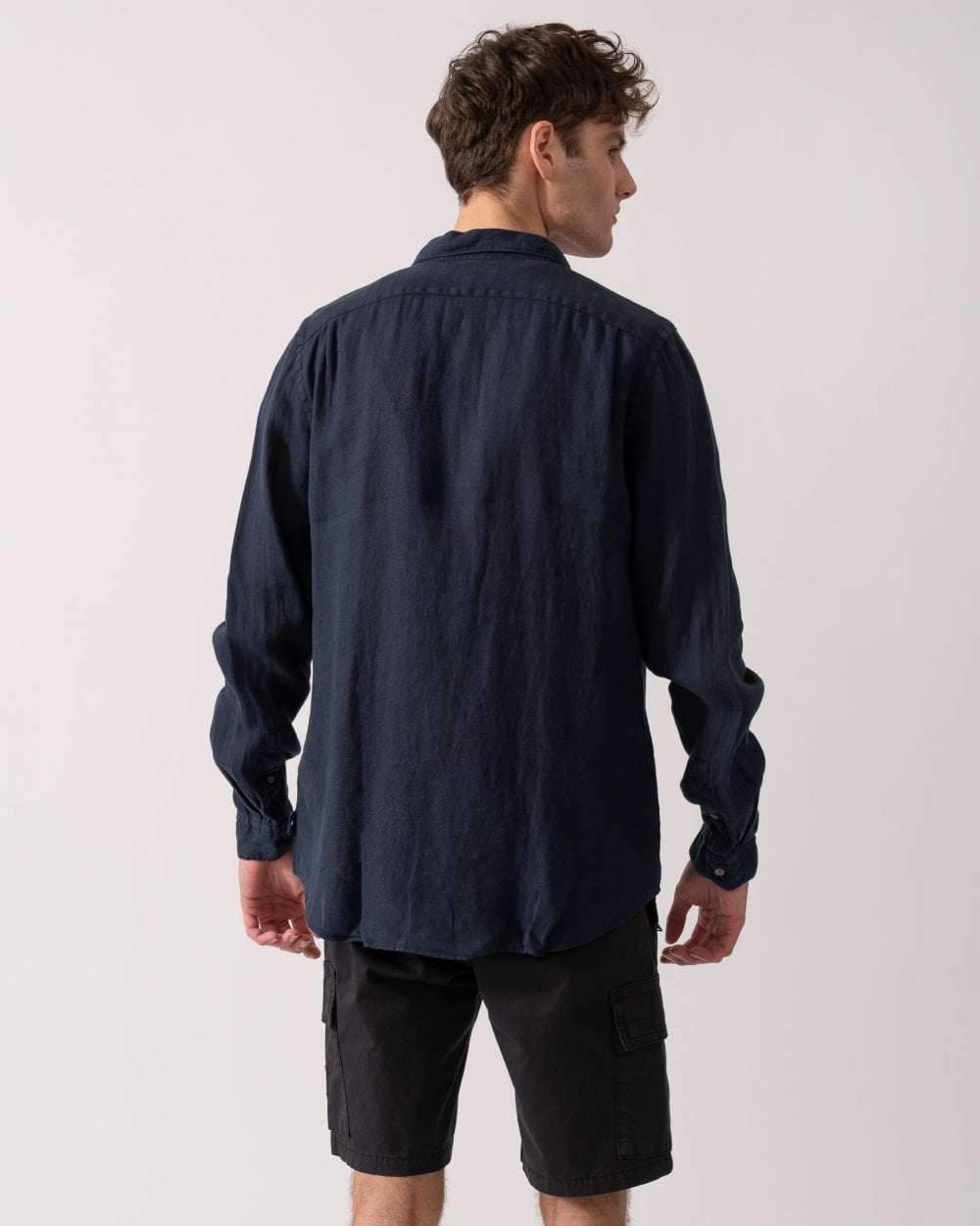 PS Paul Smith Mens Long Sleeve Tailored  Fit T-Shirt - 49 Very Dark Navy