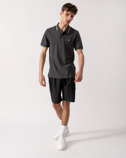 Lyle & Scott Tipped Mens Polo Shirt SP1524VOG - X735 Gunmetal/ Steward