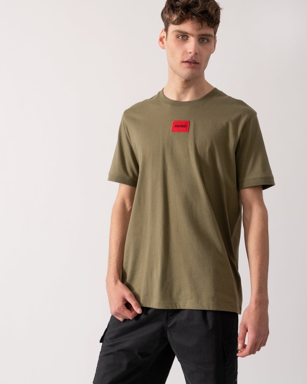 HUGO Diragolino212 Label Logo Mens T-Shirt