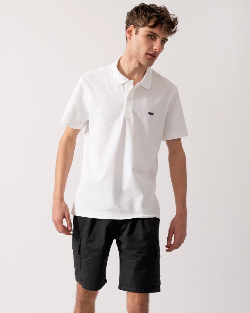 Lacoste Short Sleeved Mens Polo Shirt - White 001