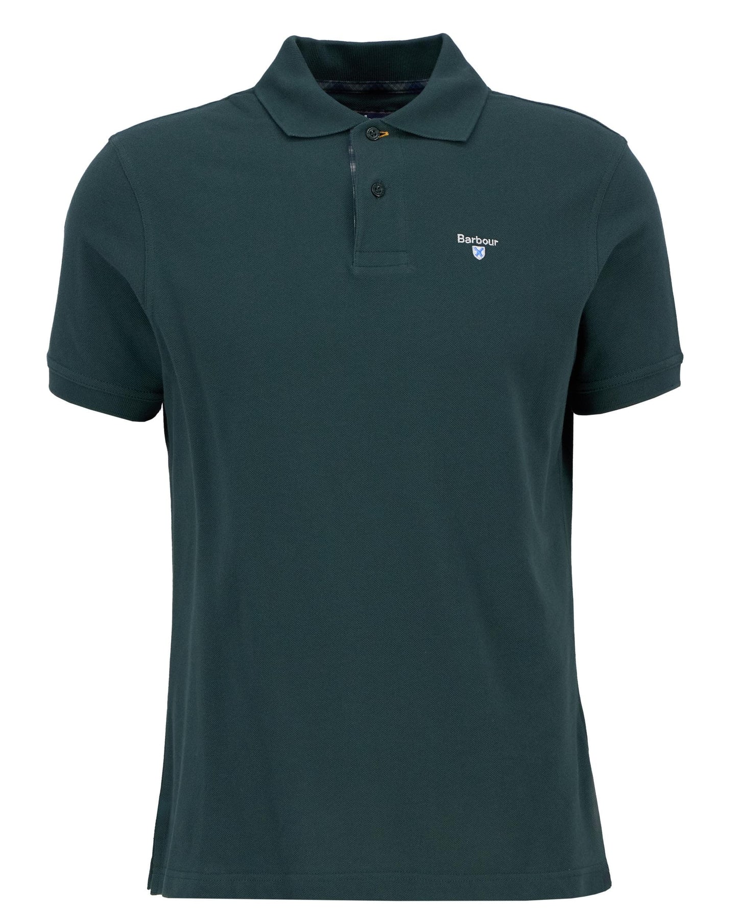 Barbour Tartan Pique Mens Polo S/S 25 - Green Gables