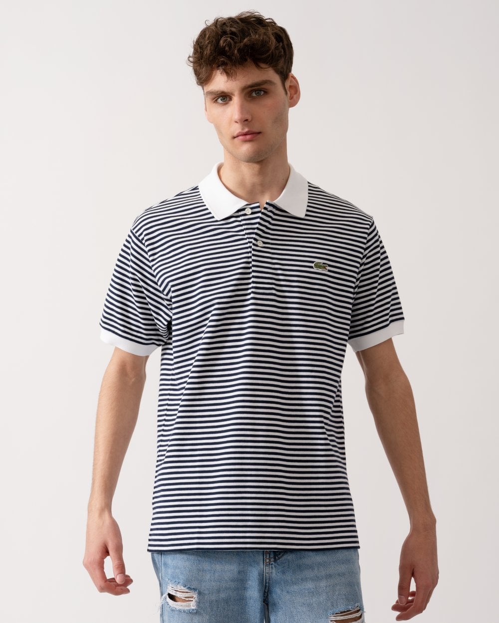 Lacoste Lacoste Striped Mens Polo Shirt