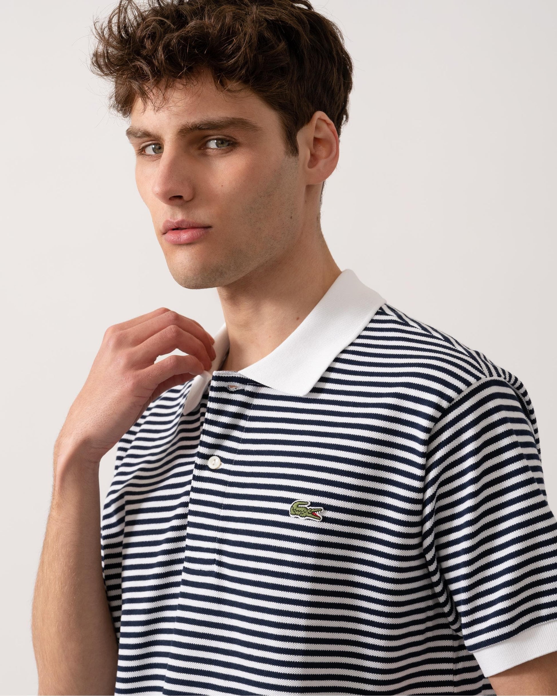Lacoste Lacoste Striped Mens Polo Shirt