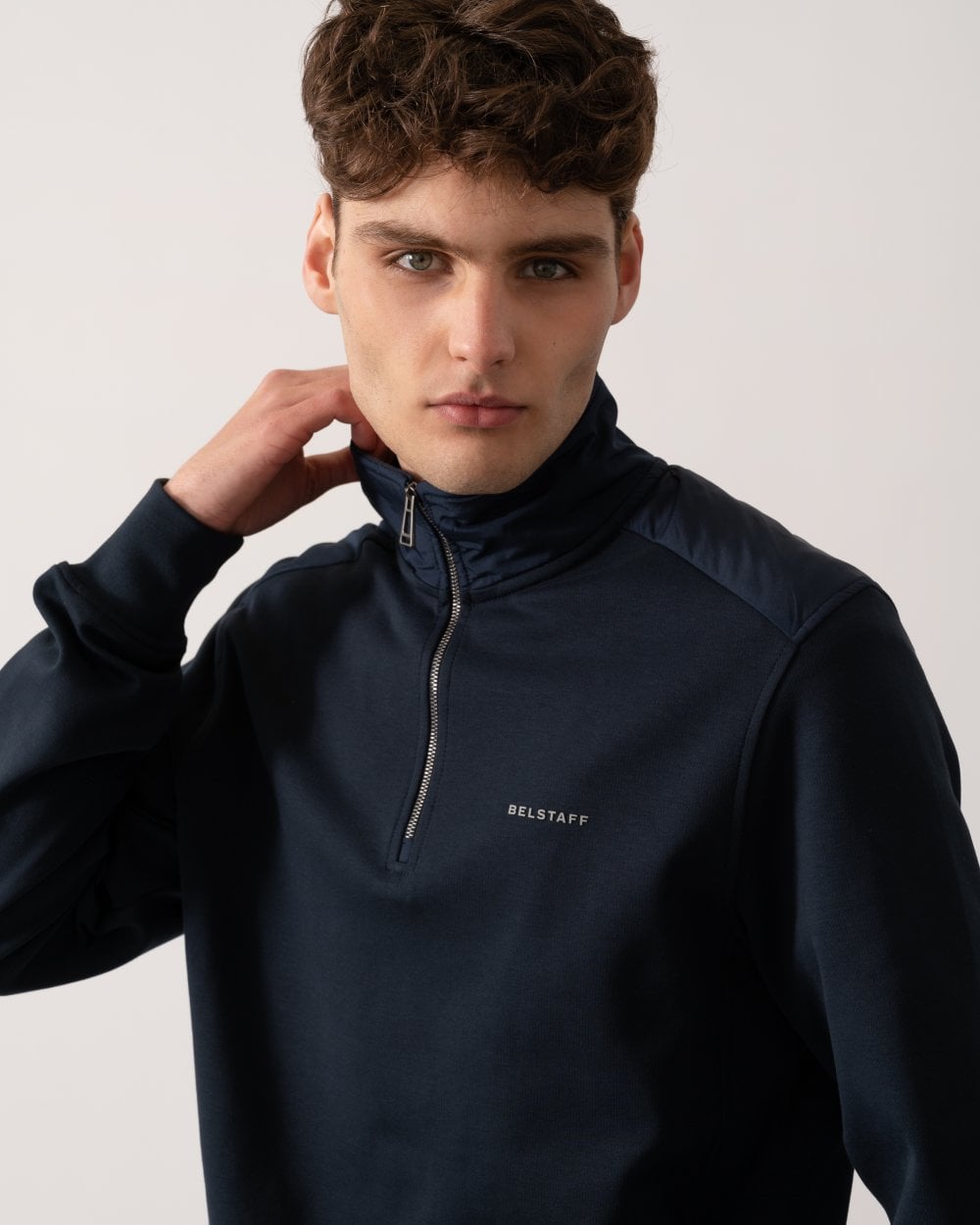 Belstaff Belstaff Alloy Mens Quarter Zip Sweatshirt