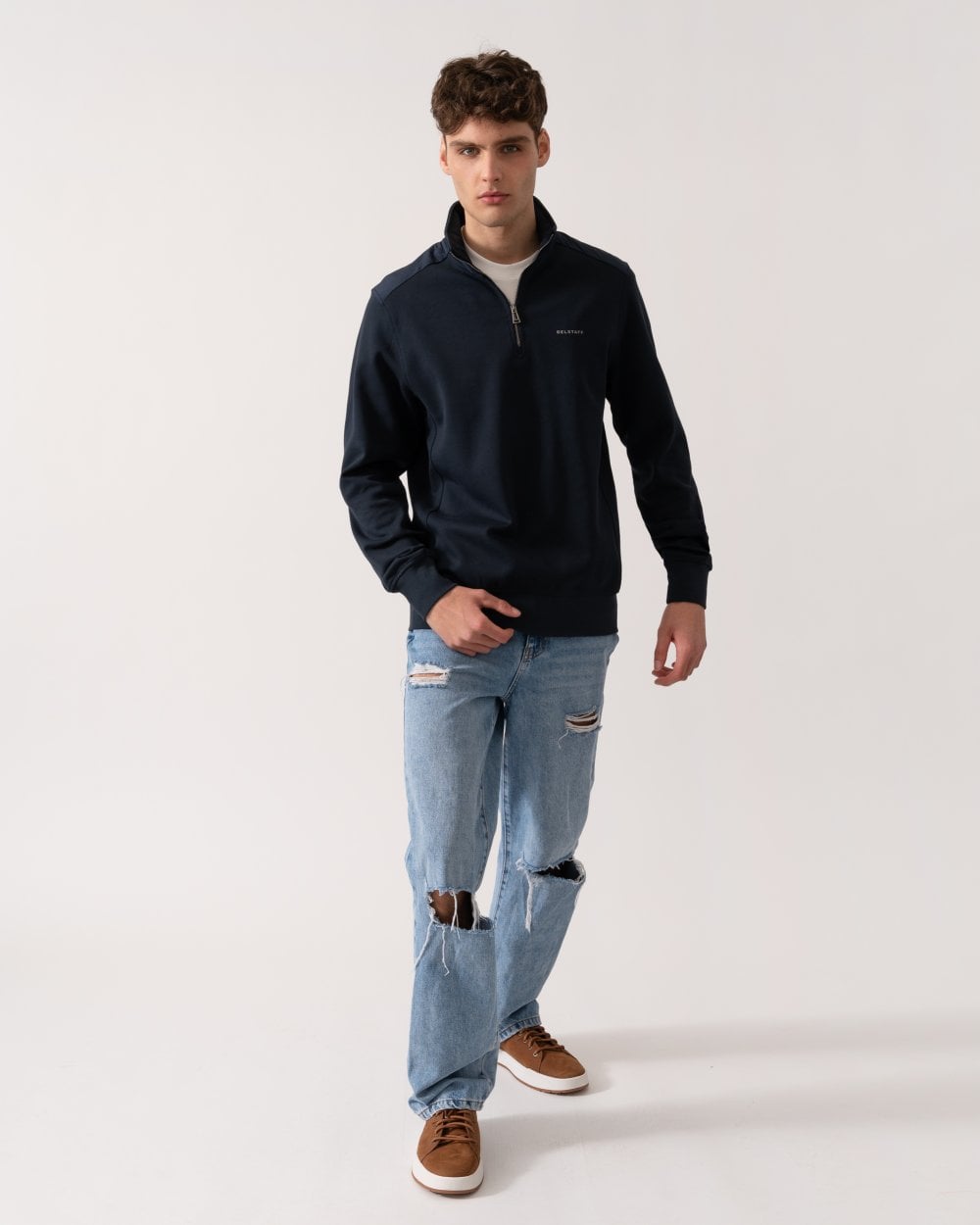 Belstaff Belstaff Alloy Mens Quarter Zip Sweatshirt