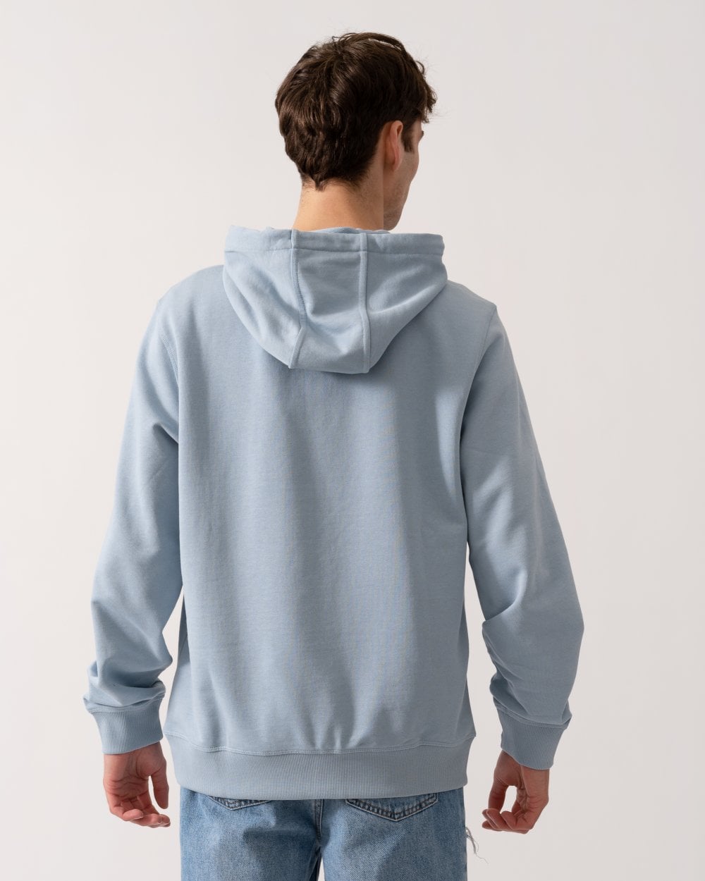 HUGO Daratschi214 Label Logo Mens Hoodie - Open Blue 483