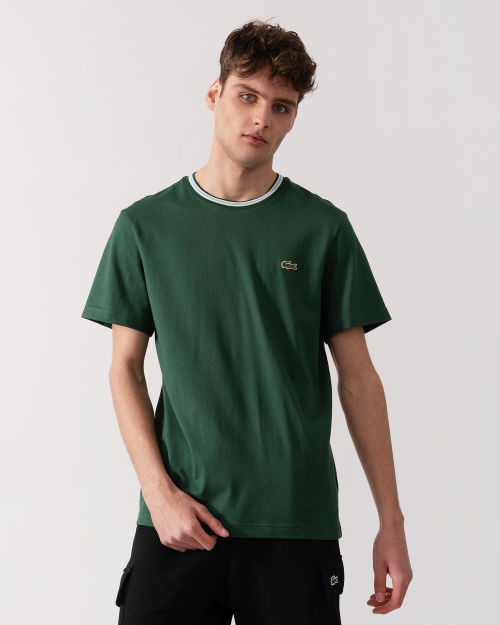 Lacoste Contrast Collar Mens T- Shirt