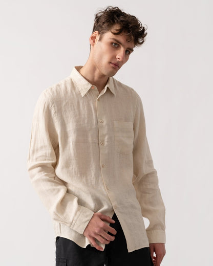 PS Paul Smith Mens Long Sleeve Tailored  Fit T-Shirt - 60 Light Beige